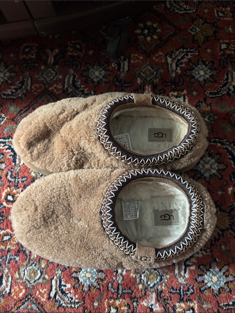 UGG Chestnut Sheepskin Slip-On Slippers